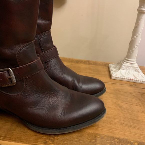 Brown Leather Moto Boots 40 - Picture 3 of 6